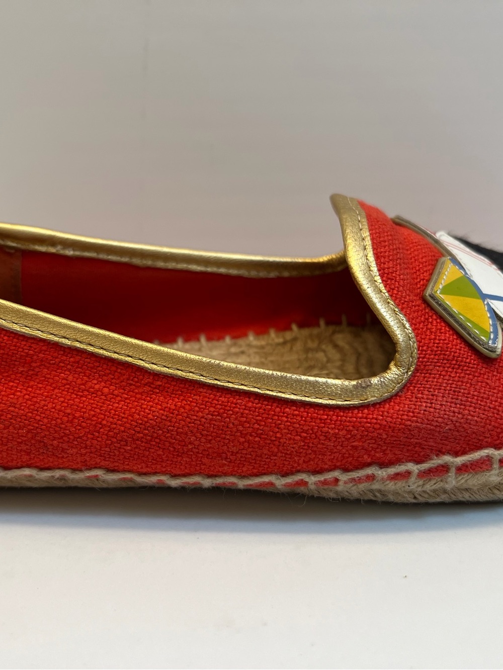 Tory Burch Coco Applique Espadrille Calf Hair Flats 8.5 EUC - Picture 7 of 9